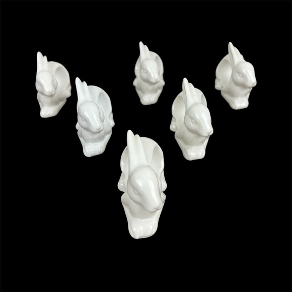 Vintage Shafford Porcelain Bunny Napkin Ring - Picture 5 of 6